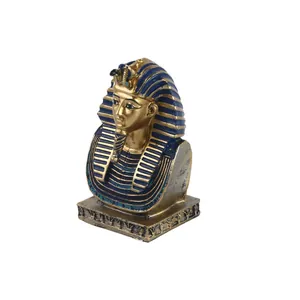 Altägyptische Tutanchamun Pharao Büste Statue Harz Handbemalt König Tut Skulptur Heimdekoration Antikes Ornament