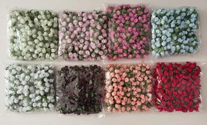 Großpackungen bunter künstlicher Mini-Rosenknospen für DIY-Floristik und Hochzeiten