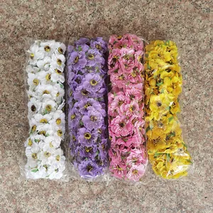 Teste di fiori di sakura e camelia artificiali assortite in quattro colori per fai da te
