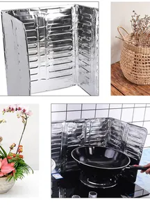 Foglio di alluminio cucina paraschizzi pieghevole stufa a gas schermo isolamento