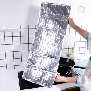 Paraschizzi in alluminio per cucina, deflettore pieghevole termoisolante. Immagine principale.