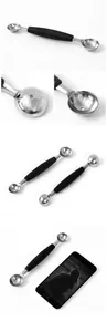 Stainless steel dual head fruit melon baller scoop for ice cream fruit carving kitchen tool