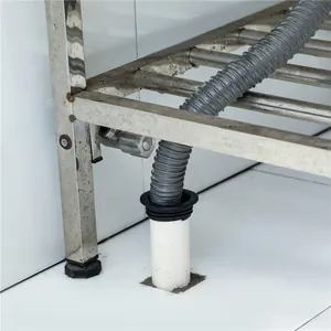 Kitchen sewer pipe sealing ring deodorization plug detail installation showing hose and drain.