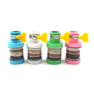 Kitchen faucet water filter splash proof tap aerator multi layer filtration 4pcs set
