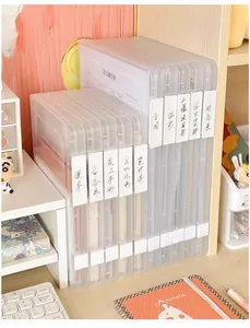 Scatola di immagazzinaggio per documentos A4 in plastica trasparente organizer da scrivania