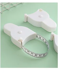 Cinta métrica corporal retráctil portátil para la cintura, diseño de plástico blanco muy práctico.
