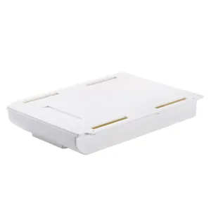 Under desk drawer organizer adhesive storage box hidden office stationery container white