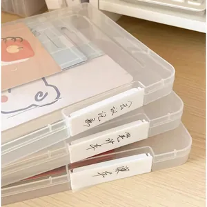 Scatola di archiviazione per documenti A4 in plastica trasparente organizzatore da scrivania