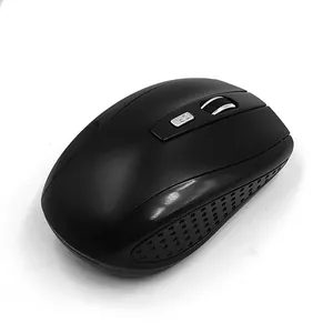 Ergonomic wireless office mouse in black with scroll wheel and DPI switch for daily pc use.