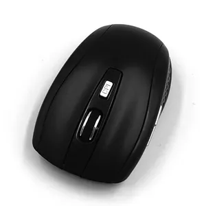 Ergonomic wireless computer mouse for office laptop, black mouse with DPI button.
