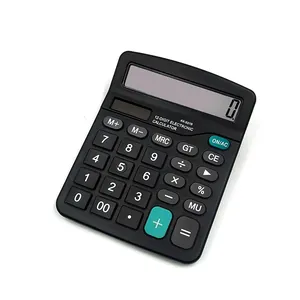 Calculadora de escritorio electrónica de 12 dígitos con doble potencia solar para oficina.