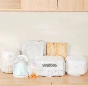 Disposable clear dust covers for kitchen appliances, waterproof oilproof protective film set.