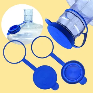 Blue silicone water bottle dust cover universal drinking bucket cap leakproof dispenser plug