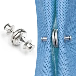 Magnetic curtain snap button punch-free light leakage stopper metal clasp fastener for home