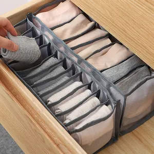 Organizer per cassetti pieghevole per biancheria intima, calzini e reggiseni in rete.