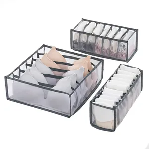 Set di scatole per biancheria intima in rete pieghevole, organizzatore per reggiseni e calzini.