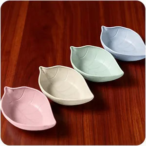 Wheat straw leaf sauce dish set, cute small bowls for kitchen season, soy sauce.