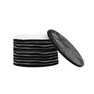 Patins antidérapants ronds noirs adhésifs pour tapis canapé et drap de lit maison