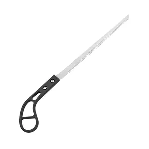 Nahaufnahme der Mini-Handsägenklinge und des ergonomischen Griffs mit feiner Verzahnung.