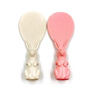 Cute standing rabbit rice spoon non-stick kitchen spatula two color set for home use