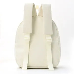 Corduroy backpack for women student casual daily use solid color cute daypack casual bag