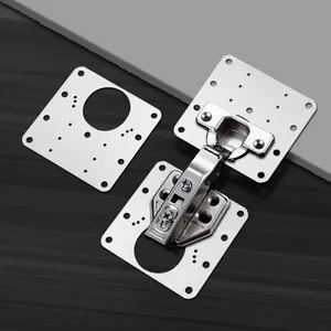 Edelstahl Schranktür Scharnier Reparaturplatten mit Hydraulikscharnier für Möbel.