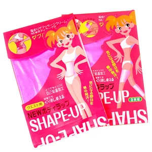 Ceinture d'enveloppement sauna pour taille et jambes, emballage rose pour le fitness.