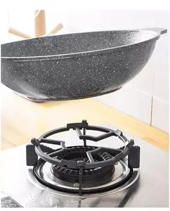 Durable cast iron gas stove rack non-slip wok support ring kitchen burner holder.