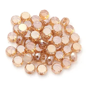 Faceted crystal glass flat octagonal beads for DIY jewelry making bracelets necklaces