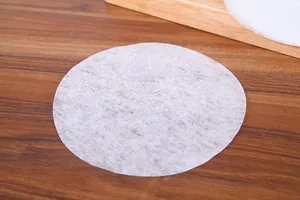 Papier absorbant d'huile de cuisine rond, filtre alimentaire pour soupe et cuisson au four.