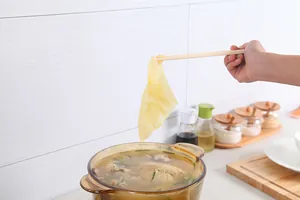 Papier absorbeur d'huile de cuisine film filtre pour soupe et cuisson pratique 12 pcs