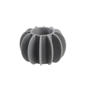 Grey silicone anti-tangle laundry ball for washing machine clothes cleaning tool main