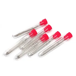Hand sewing needles set with clear storage tubes, big eye steel needles for DIY craft.