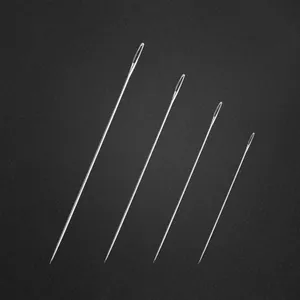 Hand sewing needles set with big eyes, long stainless steel needles for household repair and craft work