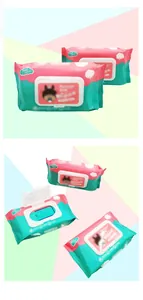 Thickened baby wet wipes with lid, portable pull-out baby hand and mouth cleaning wipes.