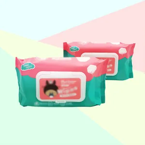 Thickened baby wet wipes with lid, pull-out type portable hand and mouth cleaning wipes.