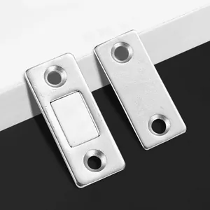 Punch Free Cabinet Door Magnetic Catch Heavy Duty Invisible Magnetic Door Stopper Furniture Hardware Replacement
