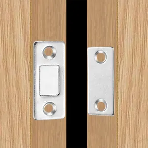 Stainless steel magnetic cabinet door catch hardware for wardrobe, cupboard and drawer.