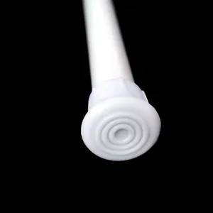 Capuchon d'extrémité blanc pour tringle à rideau de douche extensible et penderie.