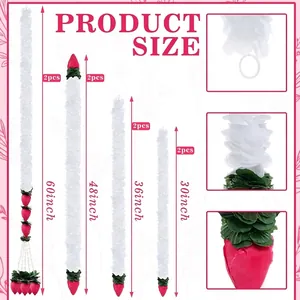 Size chart for jasmine lotus bud garlands showing 60, 48, 36, and 30 inch options