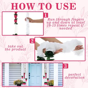 How to fluff and use artificial jasmine flower garlands for Indian home decoration