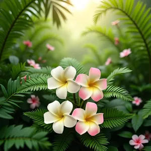 Realistic artificial foam plumeria flowers for Hawaiian tropical hair accessories.