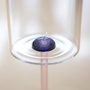 Premium starry wine glass with unique galaxy design base for champagne and cocktails