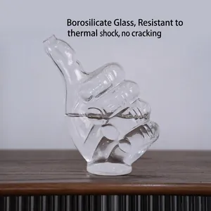 Kreatives Glas in Daumen-hoch-Form aus hitzebeständigem Borosilikatglas