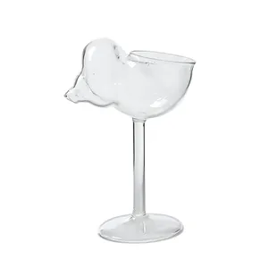 Creative conch shell shaped transparent glass cocktail goblet for Martini or red wine