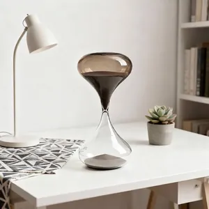 Timer a clessidra in vetro bicolore moderno 30 minuti per decorazione scrivania