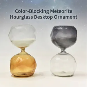 Reloj de arena de vidrio de meteorito irregular nórdico temporizador 15 min