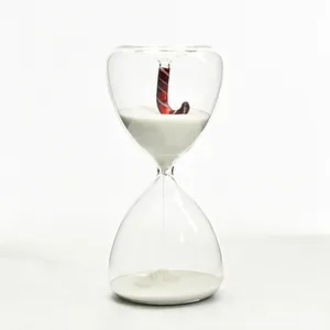 Reloj de arena creativo de 15 minutos con diseño de bastón de caramelo para Navidad