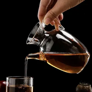 Elegante teiera in vetro resistente al calore stile dinastia Song per tè Kung Fu