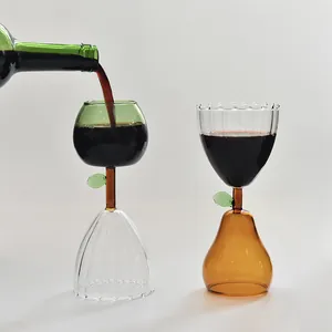 Creative fruit themed wine and champagne glasses for unique cocktail and beverage service